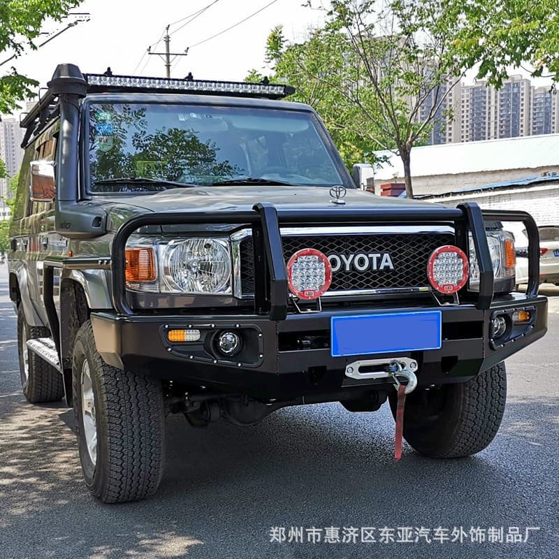 LC76 Light Guard Front Bumper, Competition Front Bumper, U-Shape Front Bumper, Pump Bumper Front Bumper, Dual-Axle Rear Bumper, Front and Rear Bumper Modification