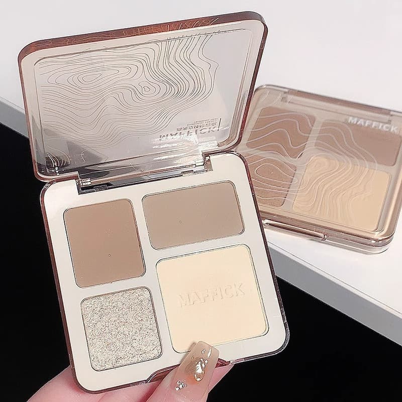 MAFFICK Highlighter Contour Palette Face Brightening Eyeshadow Nose Shadow Matte Shimmer Pearlescent MF342