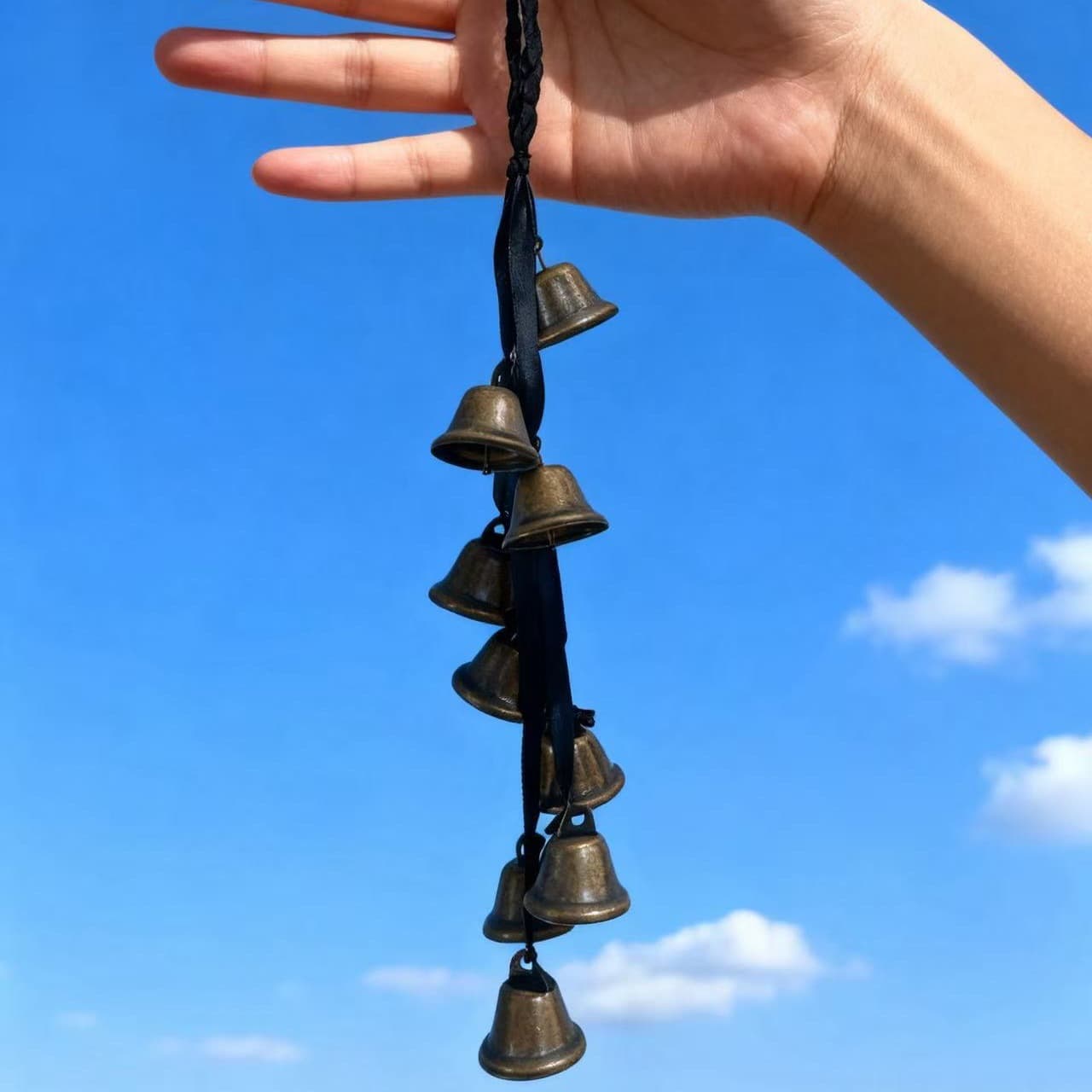 Black Satin Ribbon Braided Bells / Home Decor / Cross-border Witch Bells Temu Hot-seller Bells Cross-border