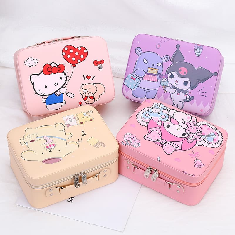 New Cosmetic Bag Makeup Organizer Large Capacity Hard Shell Cartoon Cute Kids Storage Box Gift Box