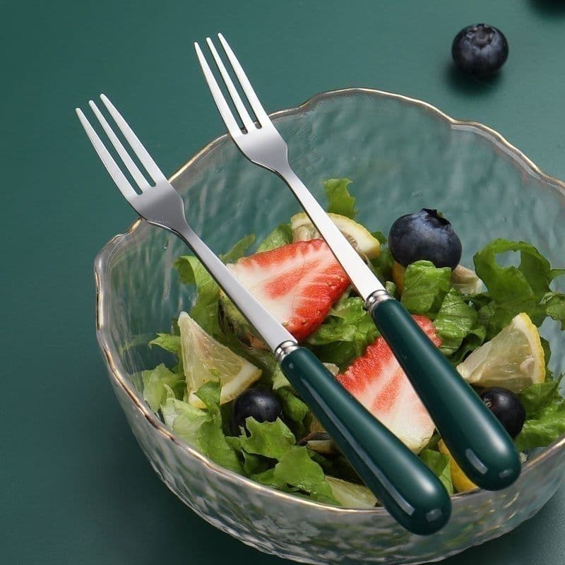 Creative Home Cute Colorful Small Fork, Fruit Fork, Fruit Pick, Stainless Steel Dessert Fork, Snack Fork Set, Wholesale