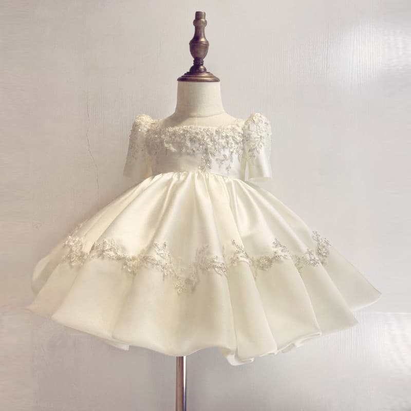 Children's birthday dress, winter baby girl's one-year-old cross-border style piano playing host girl's princess dress