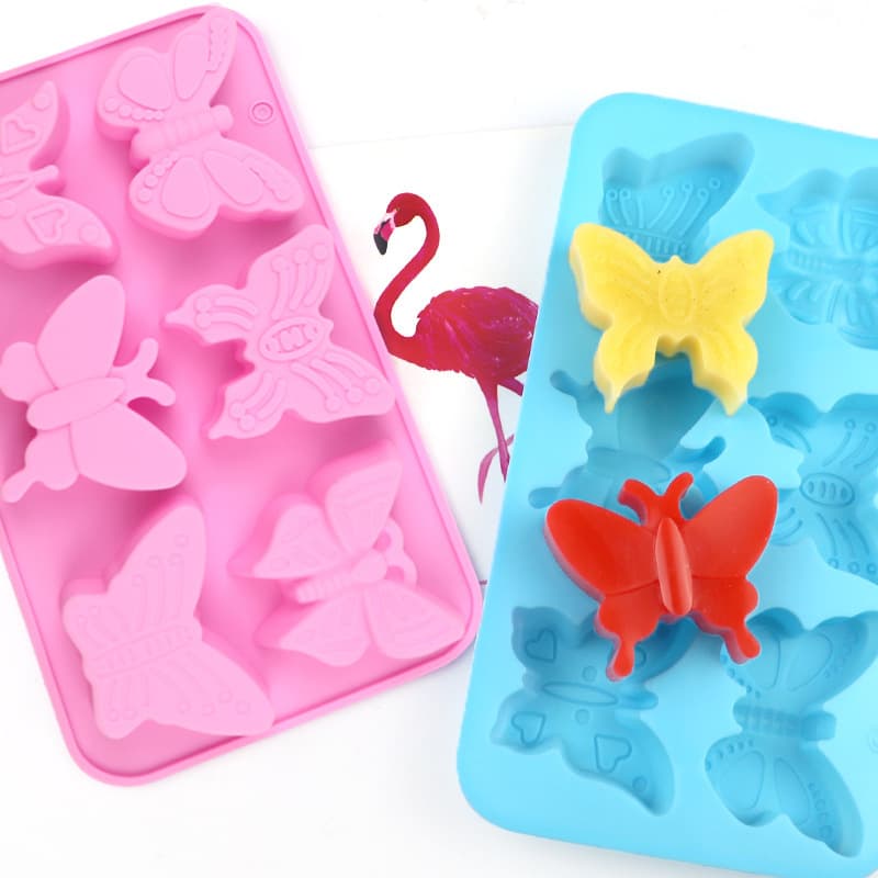 Judian 6-butterfly silicone chocolate mold summer ice cube mold glue dispensing tool cake decoration mold