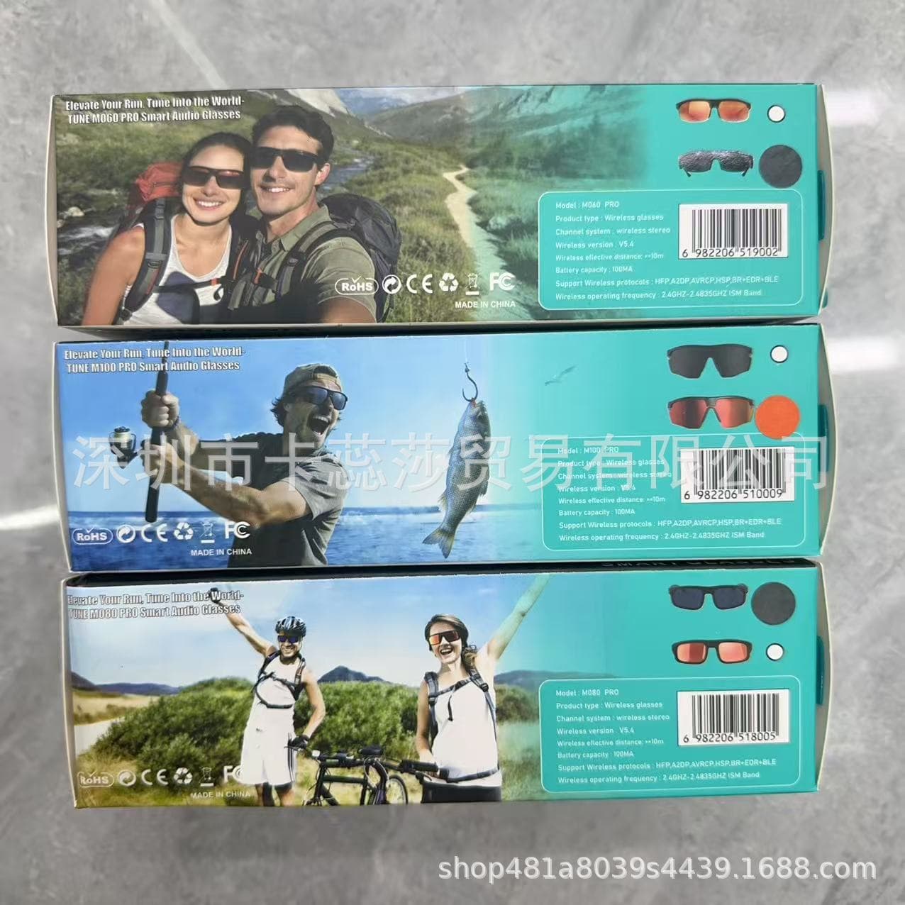 M080PRO Smart Bluetooth Sunglasses Wireless Earbuds UV Protection Polarized Sunglasses Sports Cycling Glasses