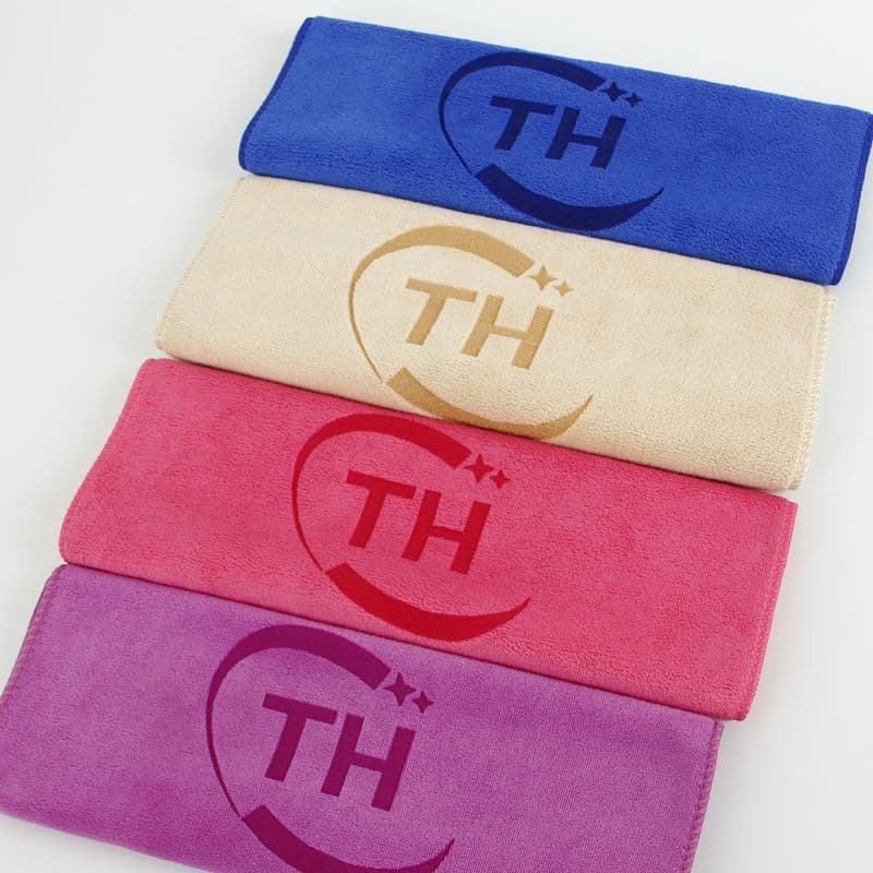 Superfine fiber sports towel for beauty and hairdressing, strong water absorption, non-shedding, thickening, customizable logo advertising wholesale