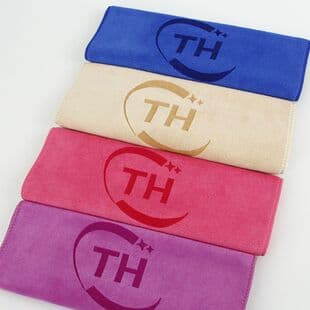 Microfiber sports towel for gym and barber use, high absorbency, lint-free, thickened, customizable logo, advertising bulk wholesale.