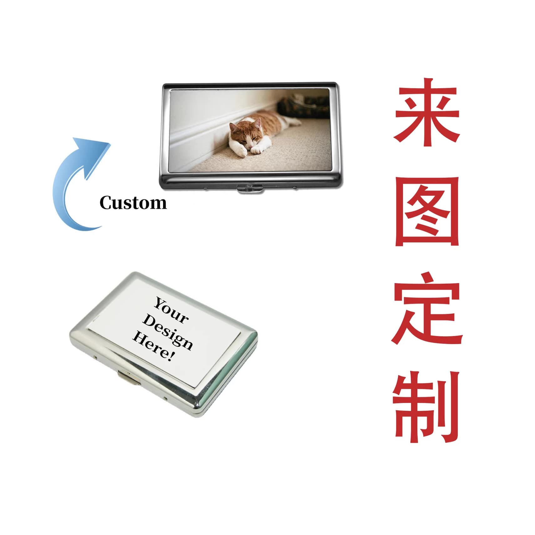 New Versatile Card & Cash Case retro multifunctional card holder metal box cigarette case storage