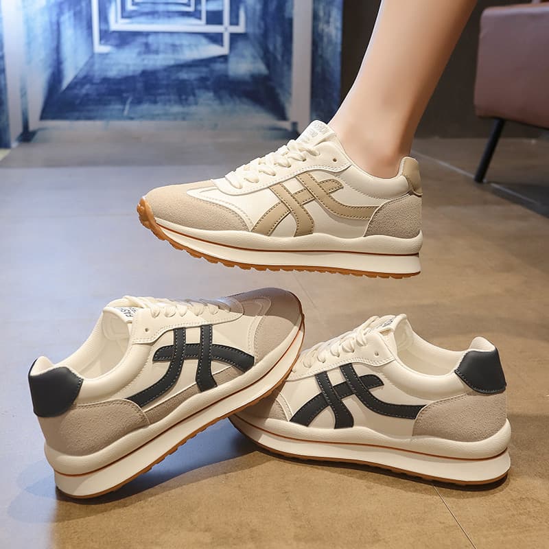 New Lace Up Board Shoes Women Hot Thick Platform Chunky Sole Soft Sole Sports Casual Dad Shoes Women Comfortable Cortez Shoes