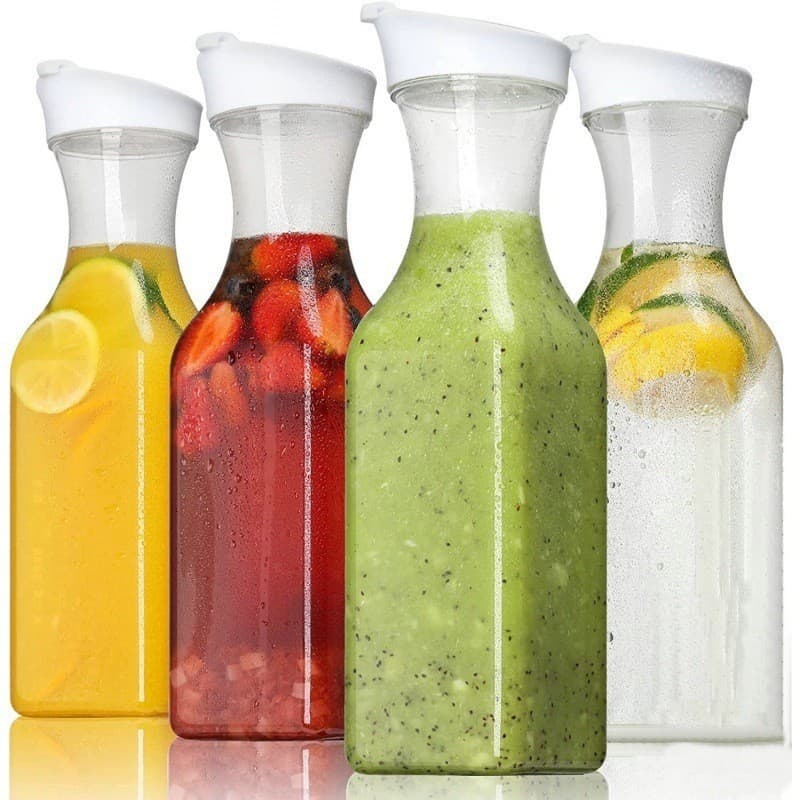 Amazon transparent plastic juice bottle, portable juice bottle, wholesale 1500ML large capacity