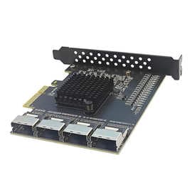 PCI-E to 4-port MINISAS SFF-8087 to 16-port SATA3.0 hard drive 6G expansion card
