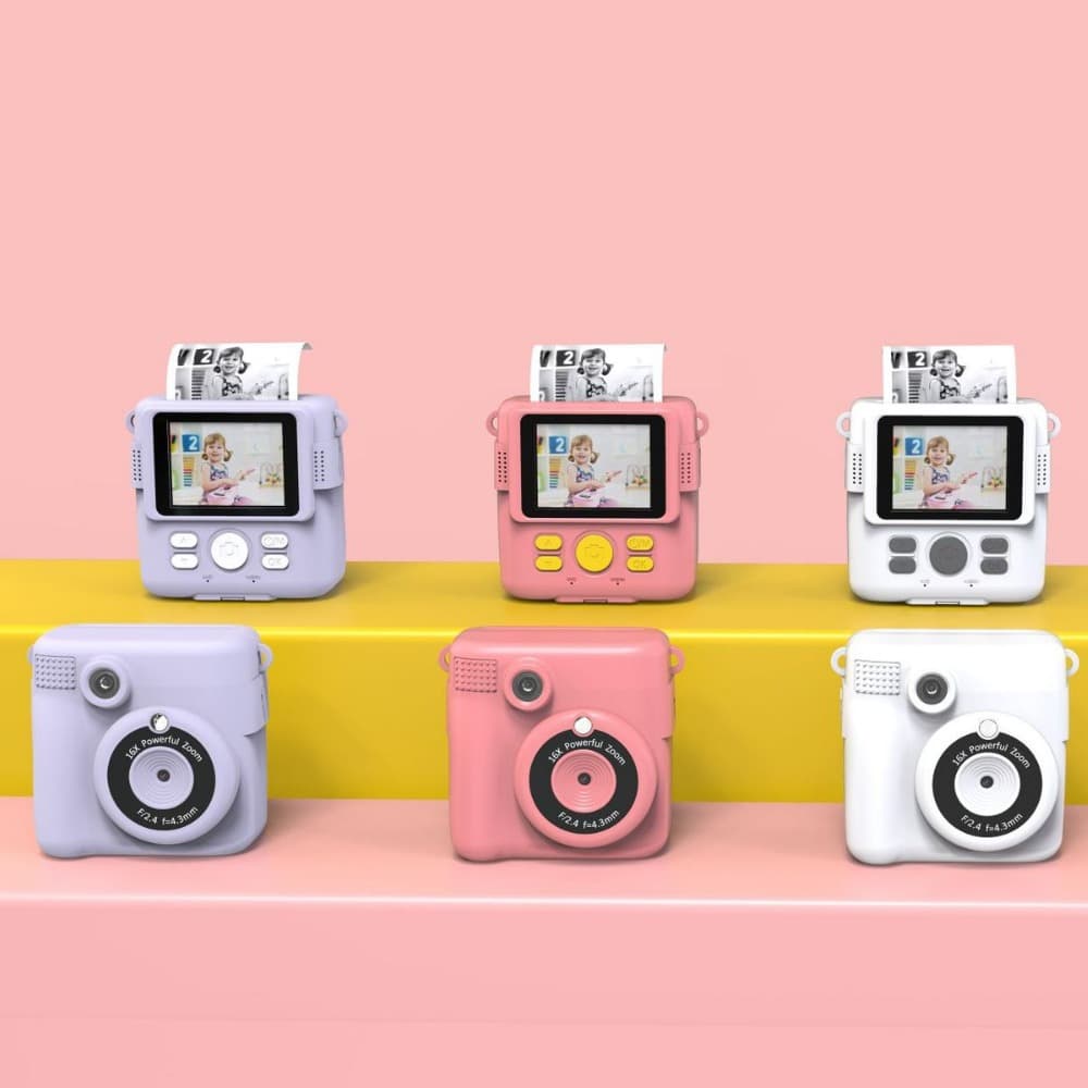 Children's Instant Camera High Definition Rear Camera Thermal Print Photo Boy Girl Toy Gift High Definition Camera Compact Size ABS Material