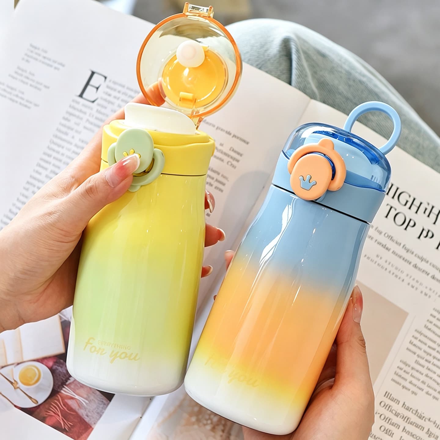 High-Aesthetic Women's Insulated Cup 2026 New Women's Small Insulated Water Bottle Women's Cup Girls Mini Compact Portable