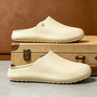 Men's Baotou Slippers Summer Outdoor Non-slip Anti-odor Wear-resistant Soft Sole Slip-on Half Slippers Sports Birkenstock Shoes