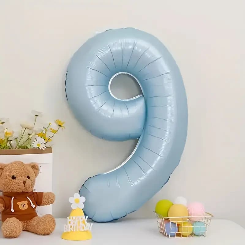 Cross-border 40-inch Body Digital Baby Pink Baby Blue Olive Green Number Balloons Birthday Party Decoration Balloons