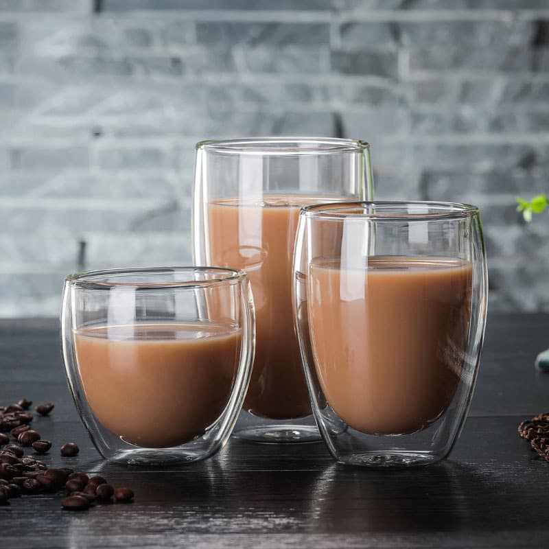 Manufacturer's Egg-Shaped Double-Walled Borosilicate Glass Cup, Transparent Heat-Resistant Mug for Home Coffee, Juice, and Milk