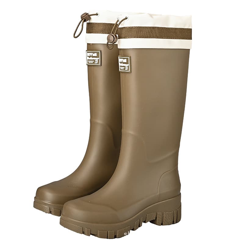 Fashion High Rain Shoes Versatile Waterproof Trendy Rain Boots High-top Height-increasing Anti-slip Wear-resistant Cycling Outdoor Camping