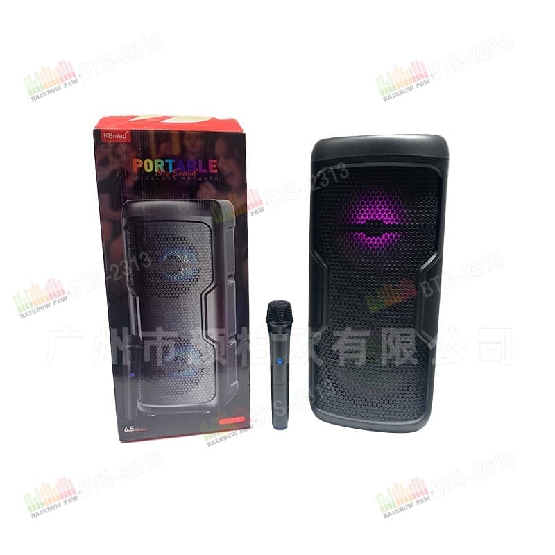 KTS BTS GTS Factory Wholesale KTS-2360 Dual 6.5-inch Portable Bluetooth Speaker with Wireless Microphone