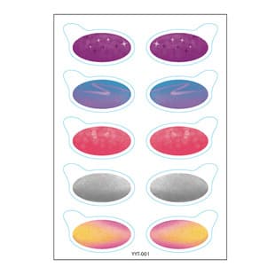 New European and American Eye Shadow Leopard Eye Tattoo Sticker Waterproof Eco-Friendly Glitter Eye Corner Makeup Sticker Party In Stock