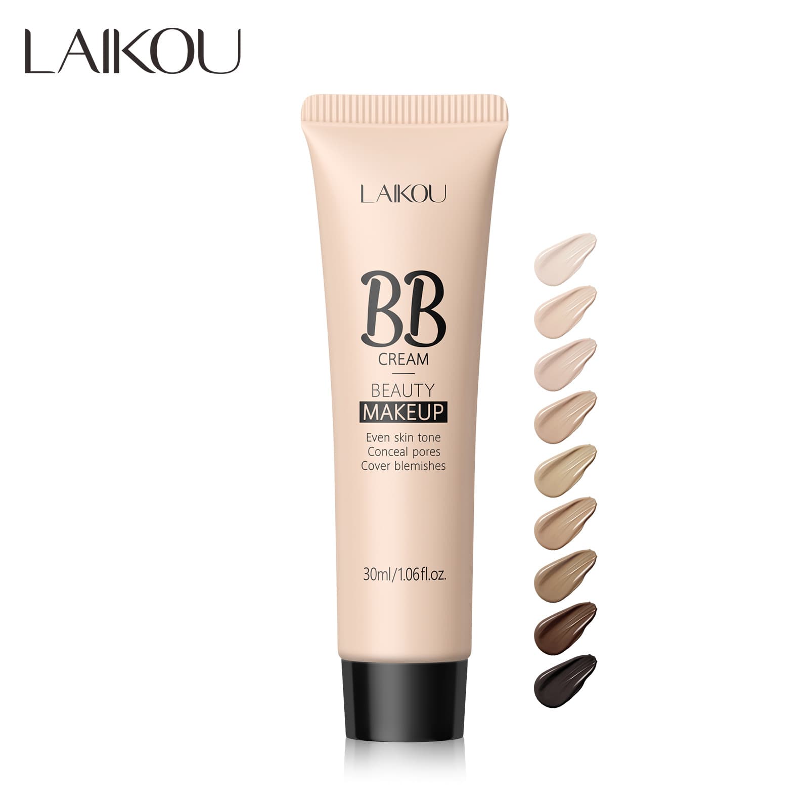 LAIKOU 9-Color BB Cream 30g (Tube) Moisturizing and Hydrating Makeup Cosmetics Wholesale Manufacturer