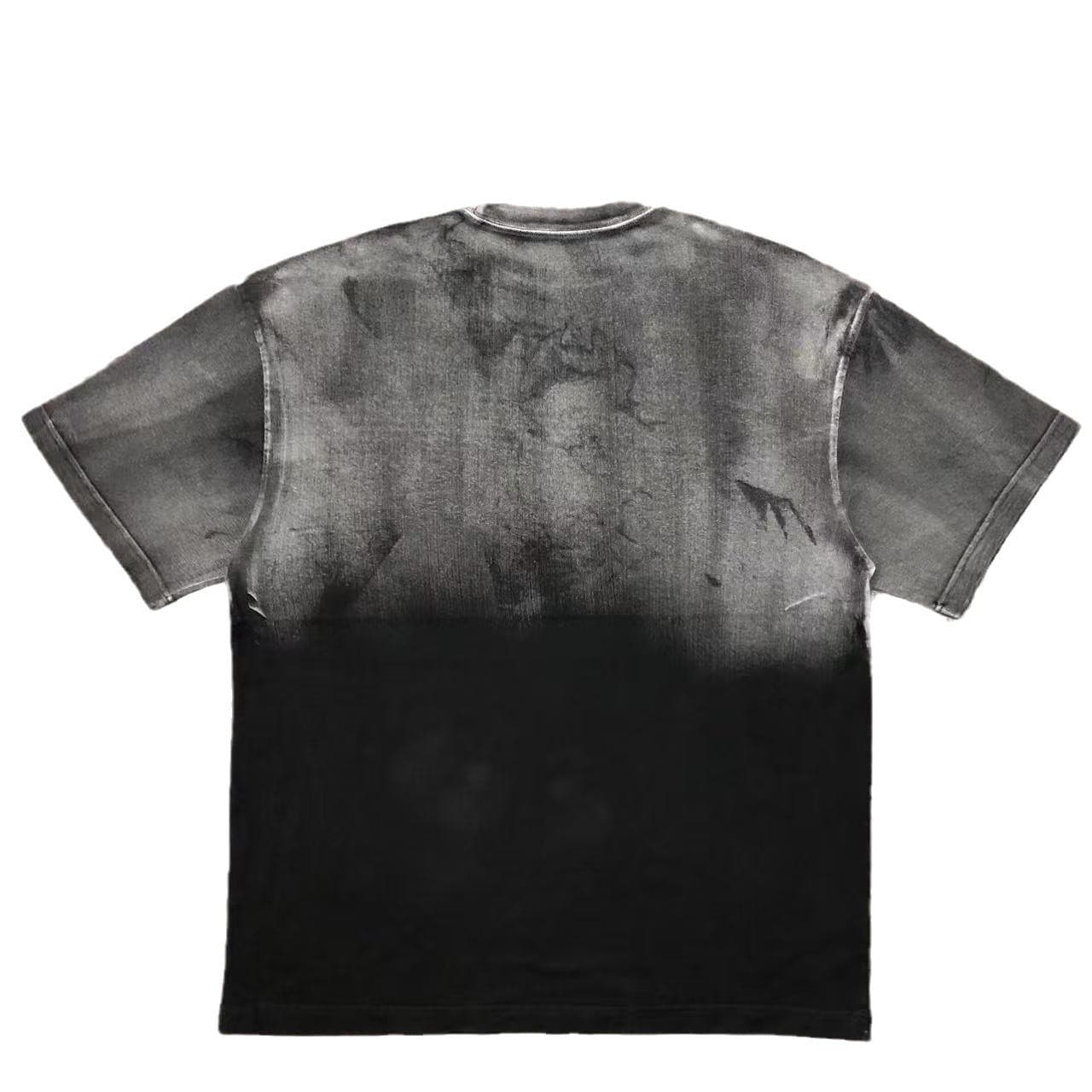 Custom Gradient Dip-Dye Premium T-Shirt for Men Summer American Heavyweight Streetwear Short Sleeve Top Versatile Casual