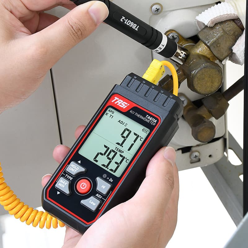 Taansi Thermometer TA611A Mold Surface Thermometer Contact Type K Thermocouple Temperature Measuring Instrument
