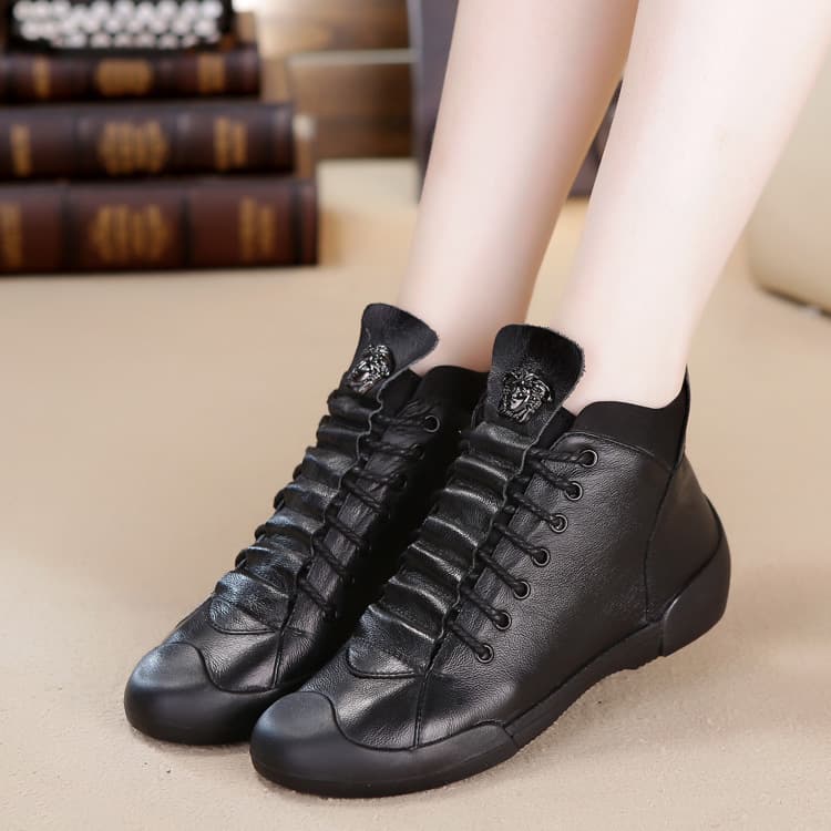 Special Clearance Trendy Sunday Lace Up Women's Shoes Wholesale Casual Shoes Flat High Top Women's Sneakers