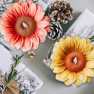 Sunflower Aromatherapy Candle Silicone Mold Diffuser Plaster Mold Baking Cake Chocolate Mold