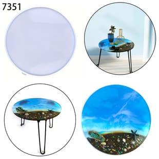 DIY Round River Desktop Crystal Epoxy Resin Mold Marble Epoxy Resin Desktop Ornament Decoration Silicone Mold