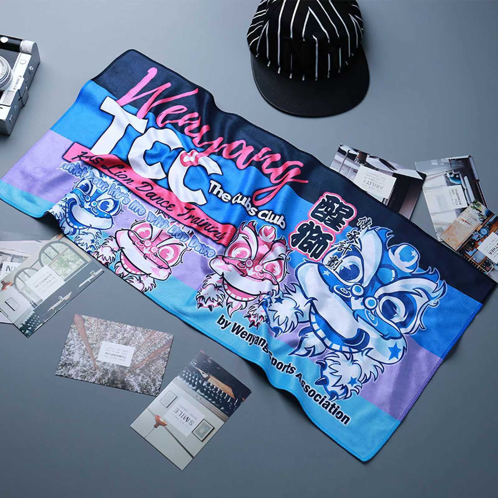 Sports Towel, Cheering Hand Towel, DIY Printed Advertising Towel, Marathon Fitness Quick-Dry Absorbent Bath Towel