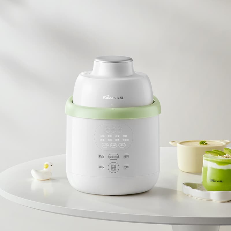 Bear Baby Food Processor SJJ-F04Q3 Infant Full Stainless Steel Baby Blender Steaming and Cooking Rice Paste Mixing Grinding