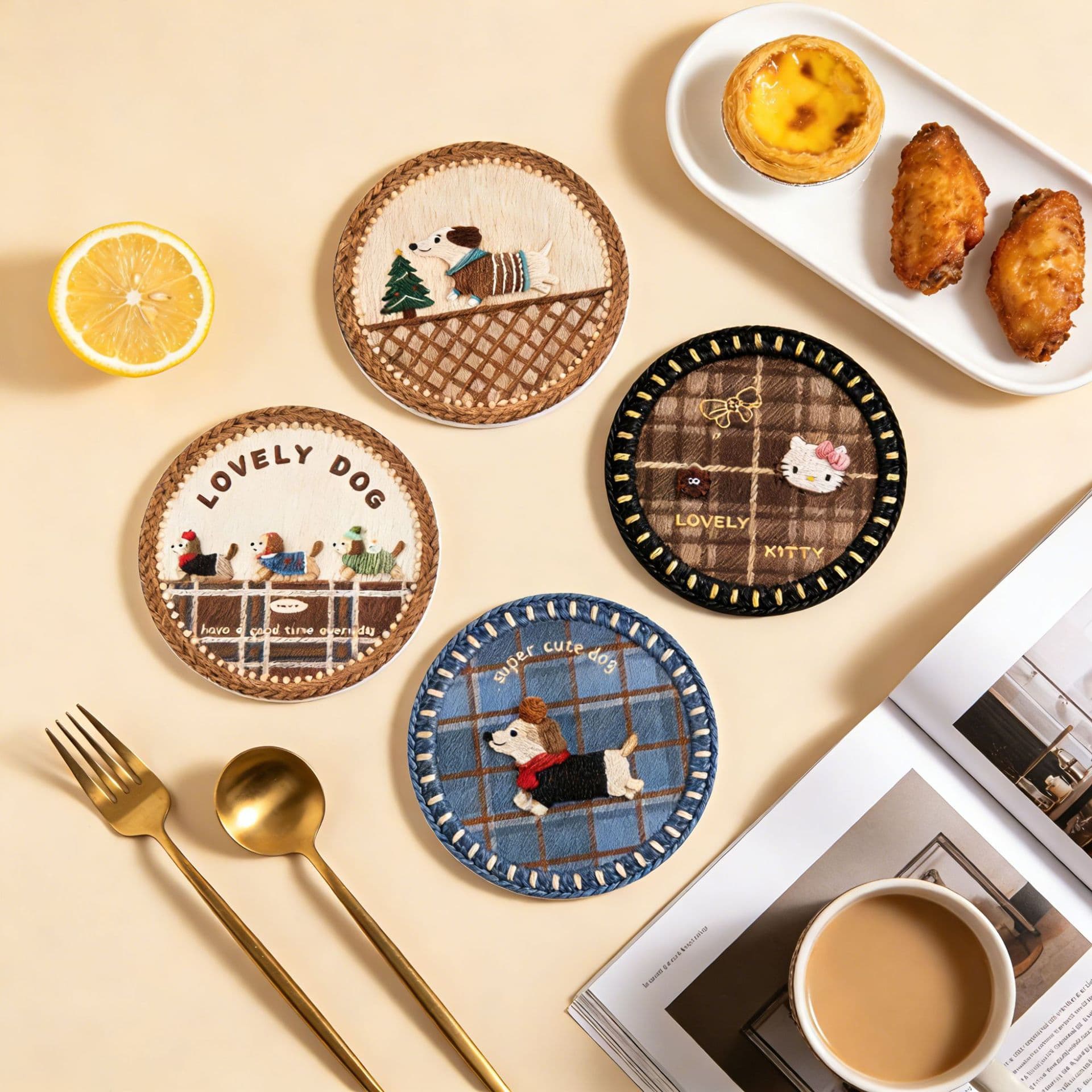 Ins Style Diatom Mud Heat Insulation Mat Coaster Kitchen Placemat Anti-Scald Table Mat Non-Slip Mat Household Absorbent Pot Mat Wholesale