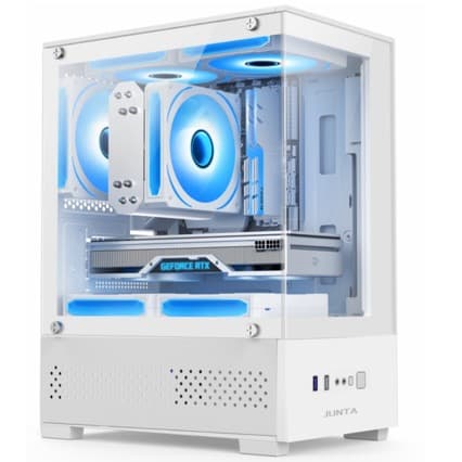 Cross-border No-Pillar Panoramic MINI Computer Case Desktop Host MATX Water-Cooled Side Transparent Gaming Vertical Steel