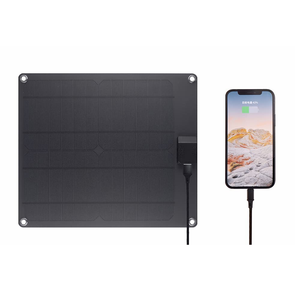 15W 5V/12V Monocrystalline Outdoor Phone Solar Charging Panel Mobile Power Solar Charger