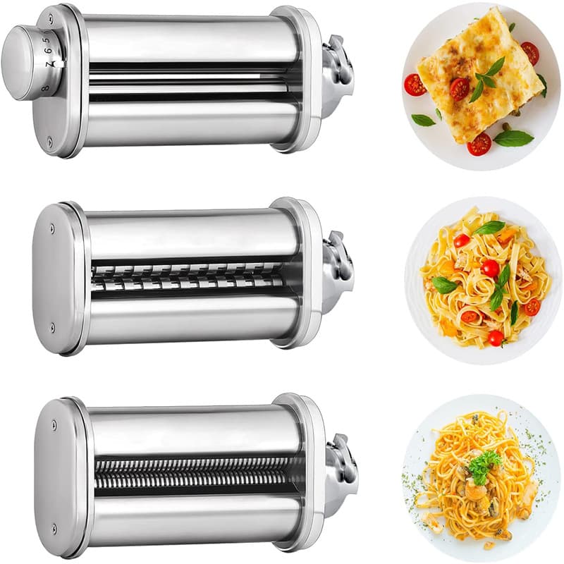 Pasta Maker Attachment for Bosch Stand Mixer, Noodle Press Accessory for Dough Kneading and Sheet Rolling