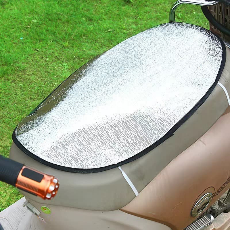 Electric Vehicle Seat Cover Sun Protection Scooter Waterproof Cushion Motorcycle Aluminum Foil Film Heat Insulation Reflective Seat Cover