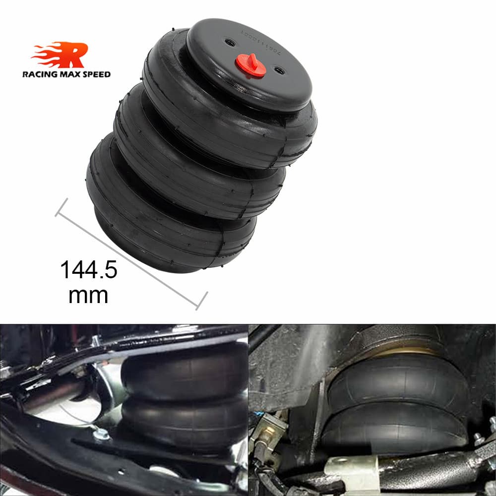 Cross-border Modification Air Suspension 113mm Truck Three-Layer Shock Absorber Rubber Airbag Single Port 1/2" NPT