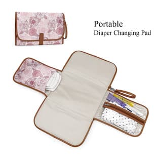CPC Pattern Printed Waterproof Changing Pad Portable Handle Diaper Mat Baby Items Wet-Dry Separation Storage