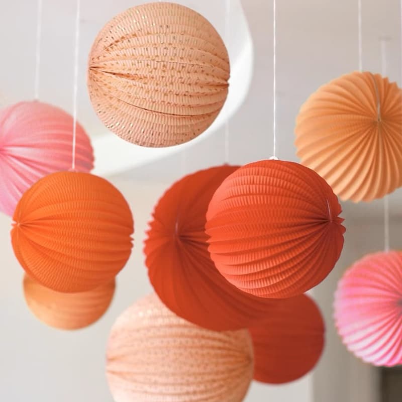 Office Culture Bamboo Lanterns Decorative Lighting For Business Environment