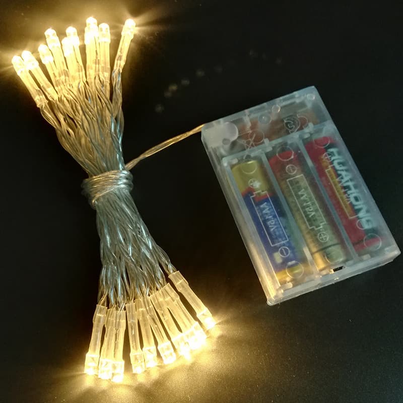 Cross-border LED String Lights Battery Operated Outdoor Camping Atmosphere Lights Room Decoration Festival Night Light Colorful Decorative Lights