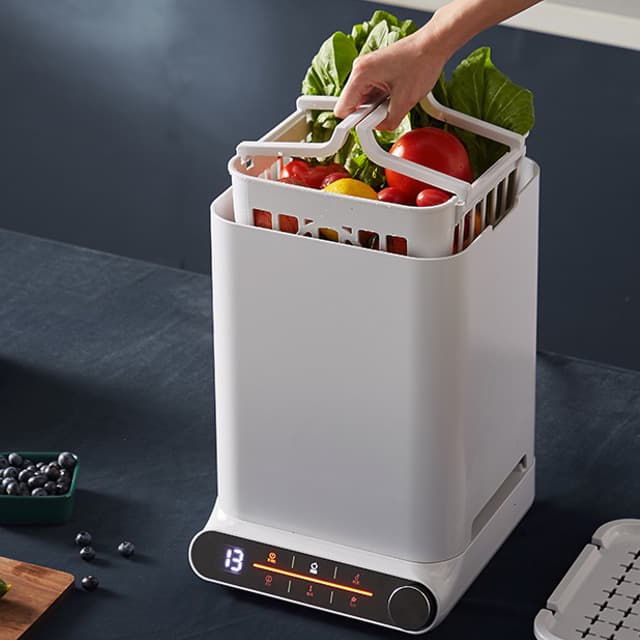 Fully Automatic Fruit and Vegetable Sterilizer, Home Food Purifier, Kitchen Vegetable Washer, Ultrasonic Fruit and Vegetable Cleaner