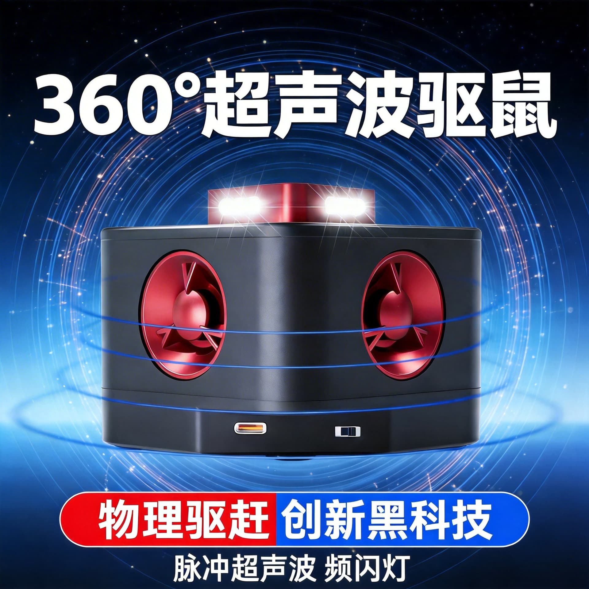 New Cross-Border Four-in-One Ultrasonic Pest Repeller High-Power Mouse Repellent Smart Frequency Conversion Rodent Repeller