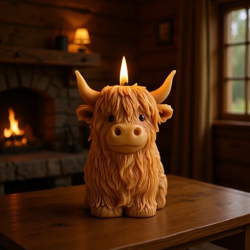 Cross-border Highland Cow DIY Aromatherapy Candle Mold Highland Cow Silicone Candle Mold
