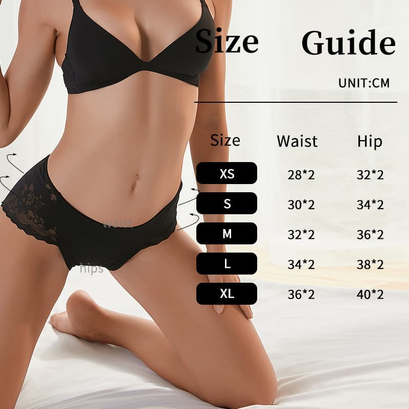 Cross-border Lace-Trim Period Panties for Women Plus Size Leak-Proof Menstrual Breathable Hygiene Safety Shorts 9177