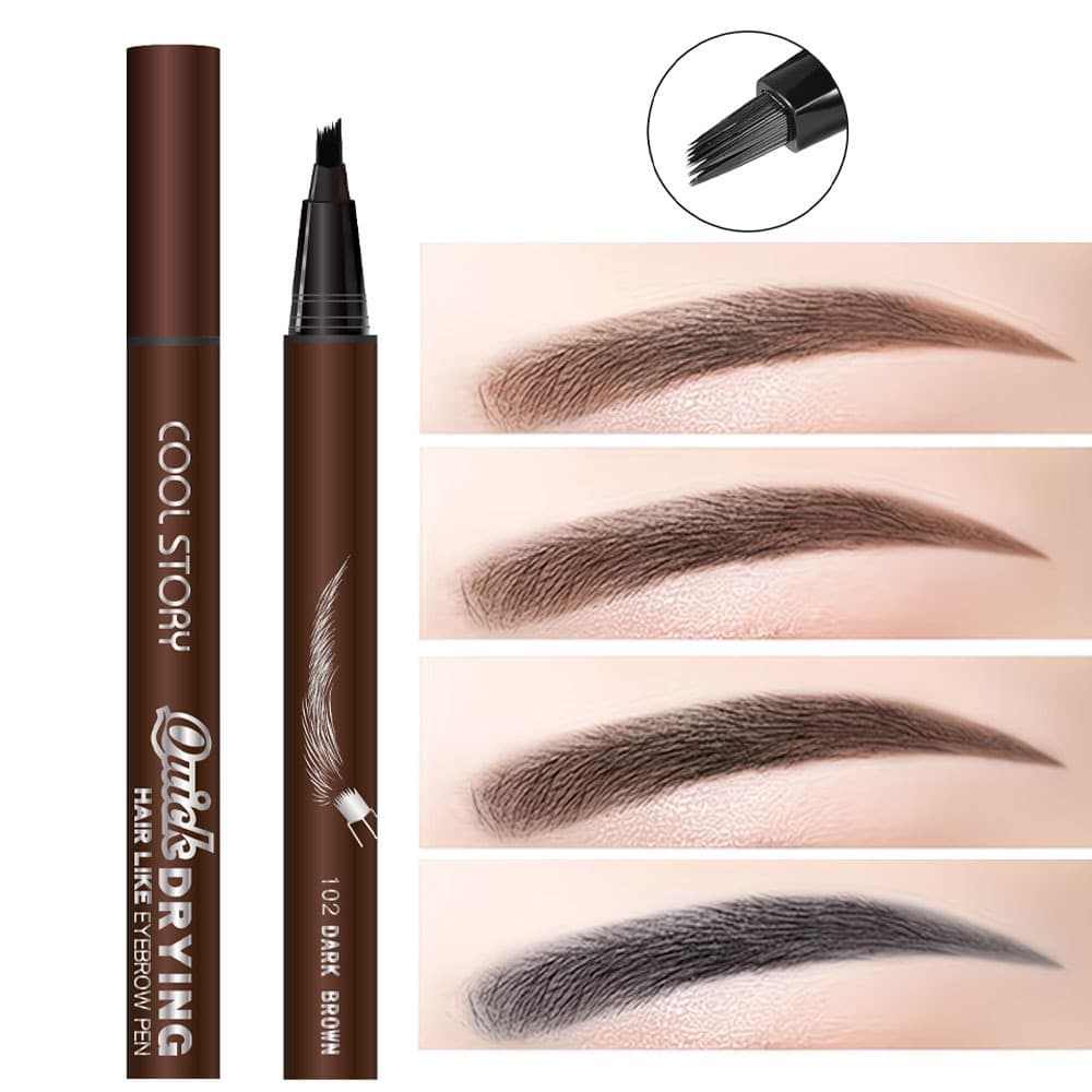 COOLSTORY cross-border liquid eyebrow pencil is natural, long-lasting, quick-drying and waterproof to shape three-dimensional wild eyebrows and hairline