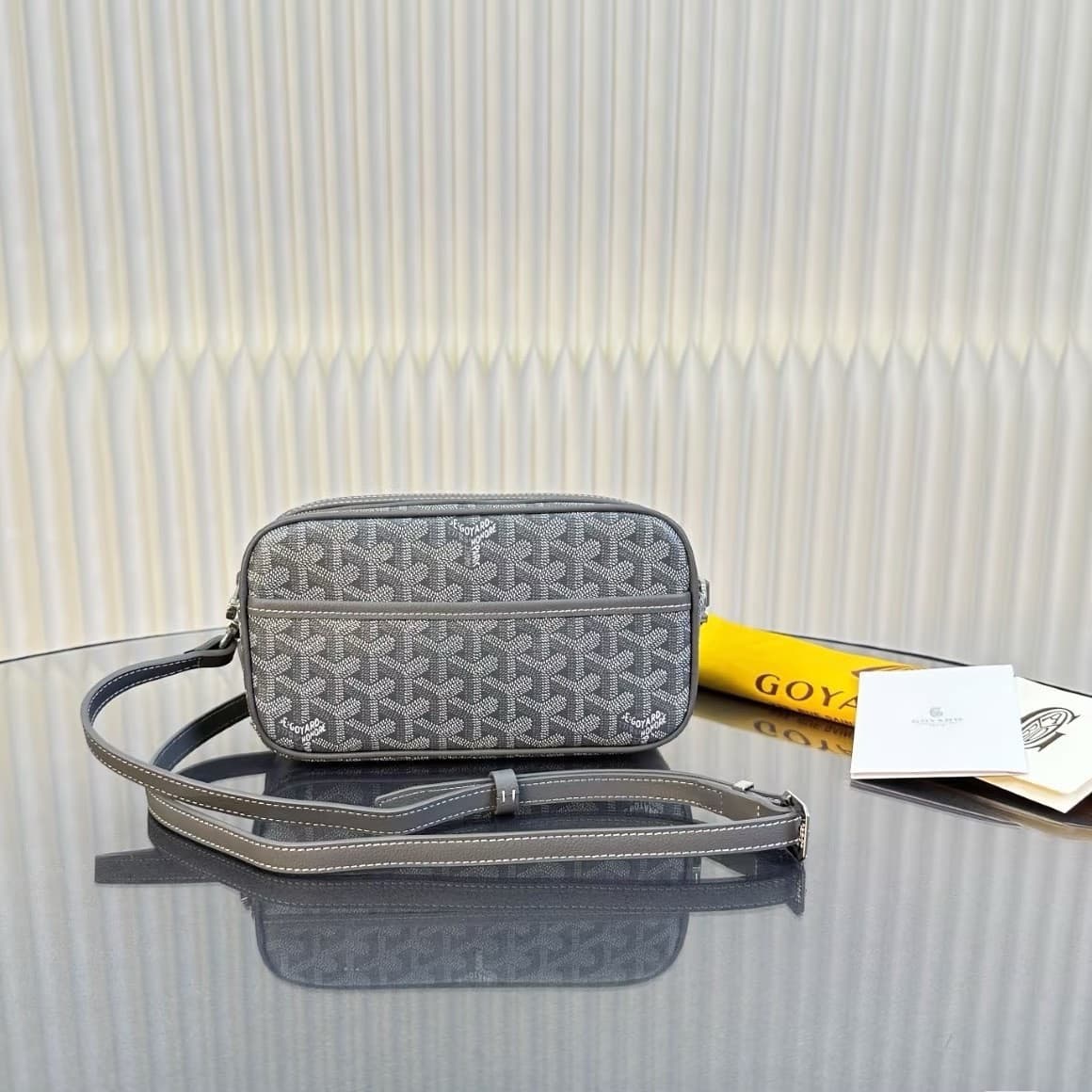 Goyard 2025 Classic Camera Bag Goyard Small Square Bag Large Capacity Unisex Dogtooth Shoulder Crossbody Couple Bag
