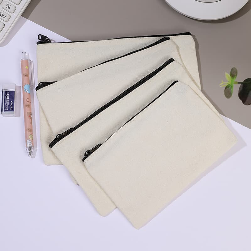 Creative Painting DIY Doodle Blank Canvas Pencil Case Creative Advertising Logo Storage Bag Handheld Bag