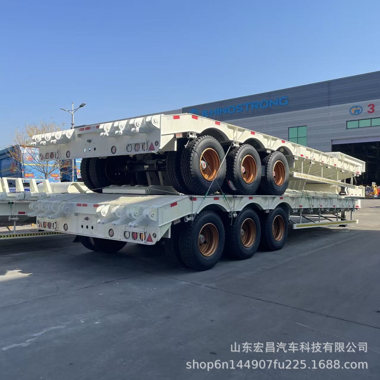 Cross-border supply excavator plate lowbed excavator paver large transport vehicle widening device hydraulic ramp cross-border