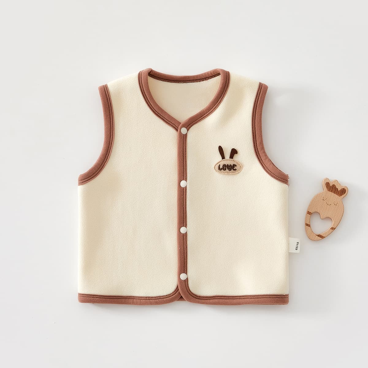 Baby Autumn/Winter Fleece-Lined Vest Unisex Kids Warm Cotton Waistcoat Base Layer Outer Wear Clothing Cardigan Sleeveless Jacket Oli Velvet