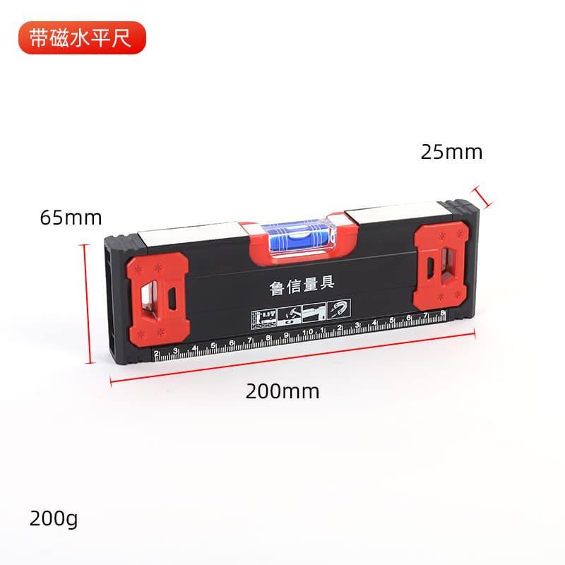 High Precision Solid Cast Aluminum Small Magnetic Level with Magnet Cast Iron Industrial Grade Drop-resistant Mini Spirit Level Wholesale