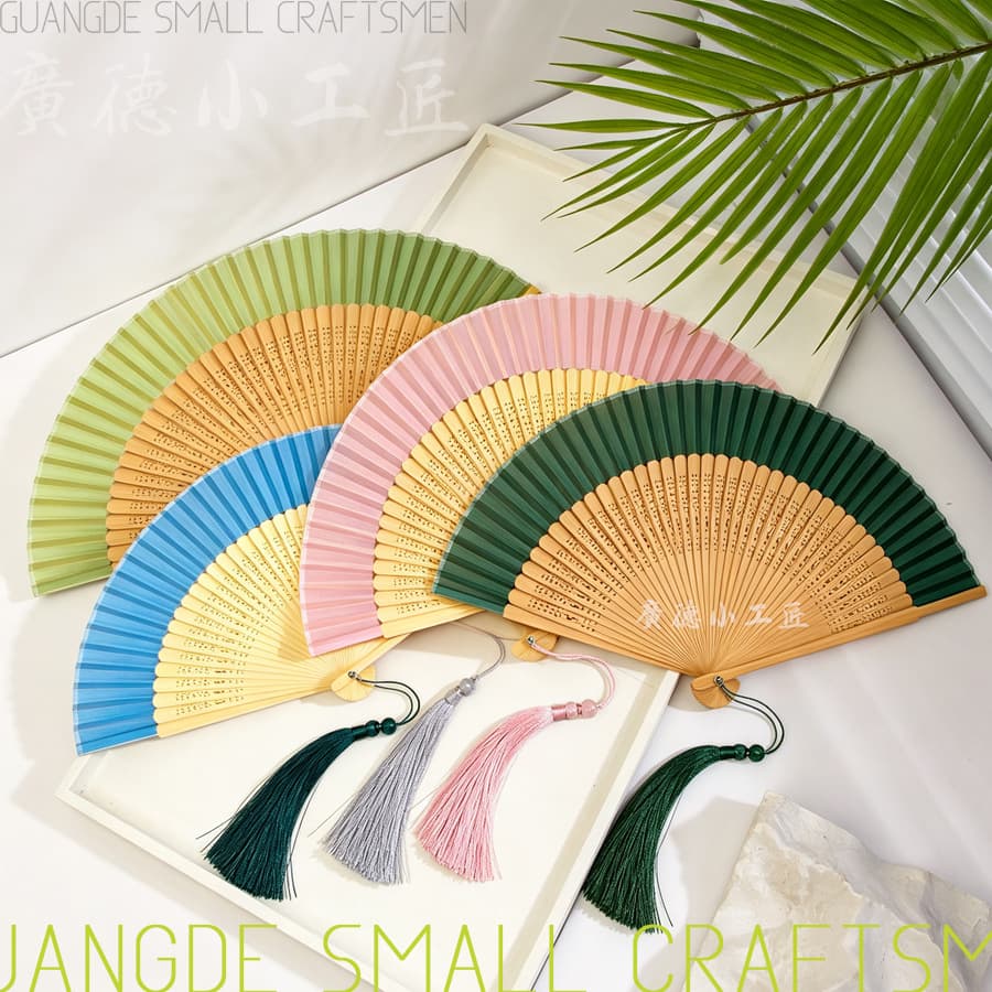 Cross-border Fan, Internet Celebrity Hollow-out Row Fan, Ancient Style Fan, Chinese Style Dance Fan, Folding Fan for Women, Cloth Surface, Republic of China Style Fan